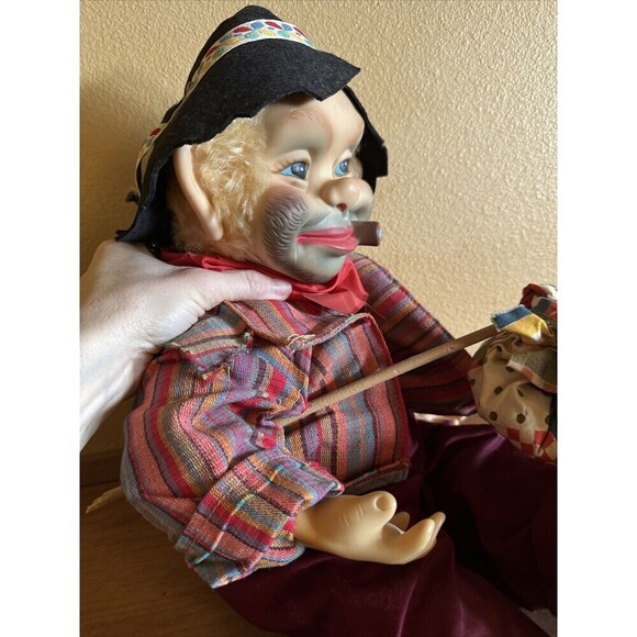 Vintage Rushton Cigar Smoking Hobo Rubber Face Striped Clothes Rare - Picture 5 of 14